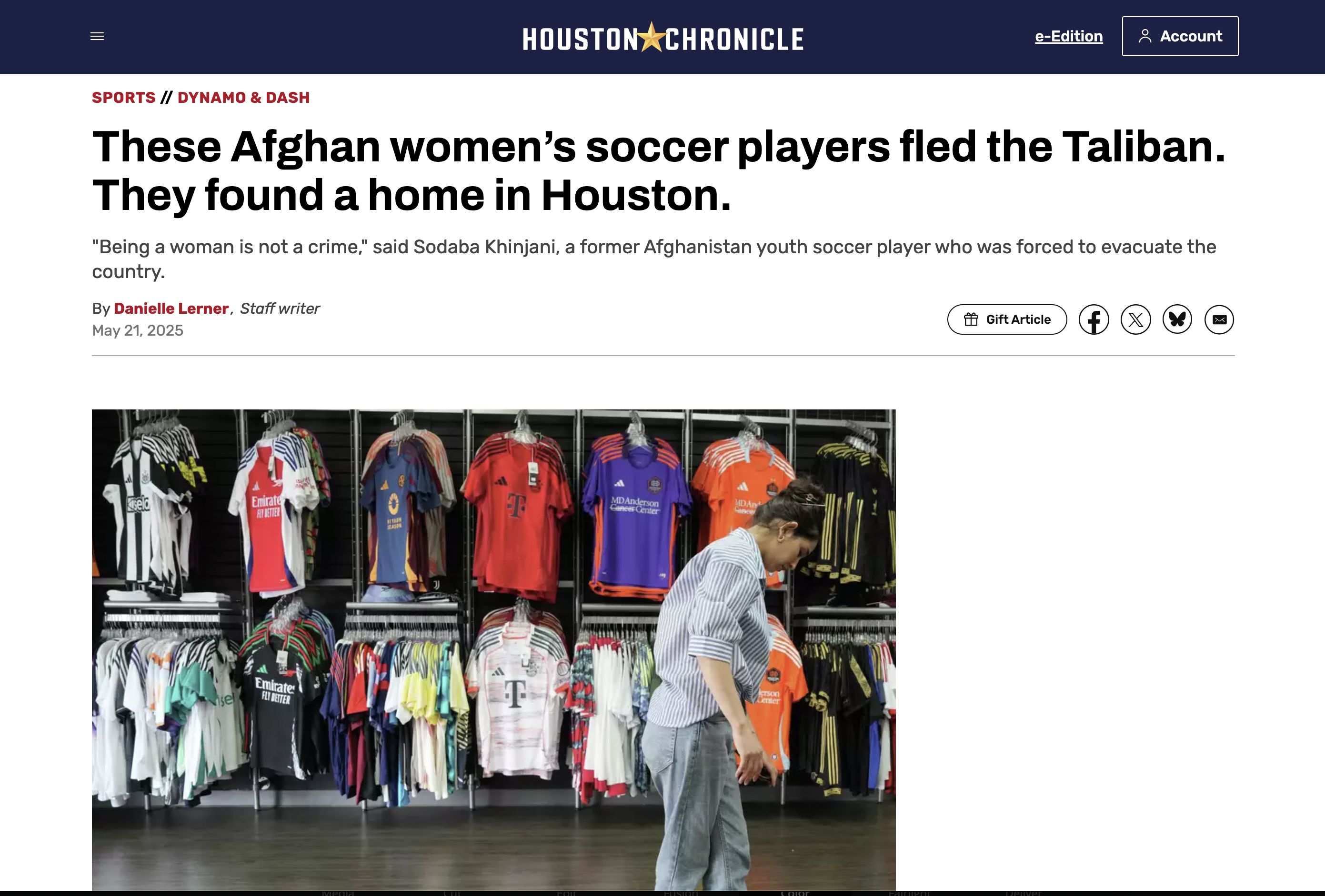 These Afghan women's soccer players fled the Taliban. They found a home in Houston.