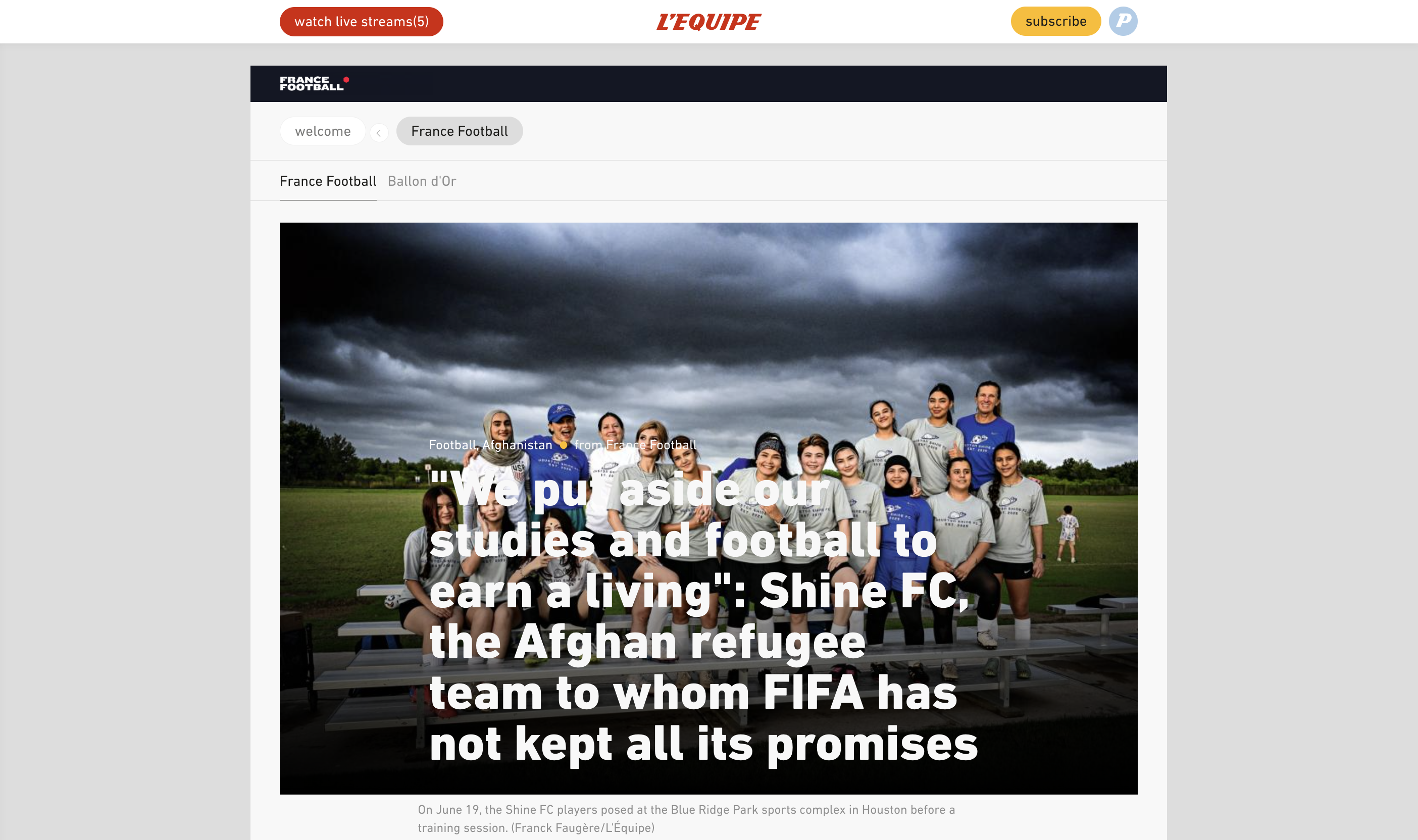 "We put aside our studies and football to earn a living": Shine FC, the Afghan refugee team to whom FIFA has not kept all its promises
